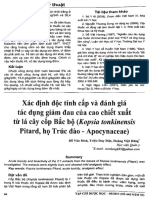 Xác Định Độc Tính Cấp Và Đánh Giá Tác Dụng Giảm Đau Của Cao Chiết Xuất Từ Lá Cây Cốp Bắc Bộ (Kopsia Tonkinensis Pitard, Họ Trúc Đào - Apocynaceae)