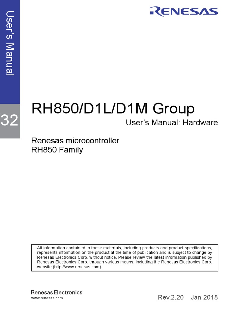 R01uh0451ej0220 rh850d1lm | PDF | Reliability Engineering | Cpu Cache