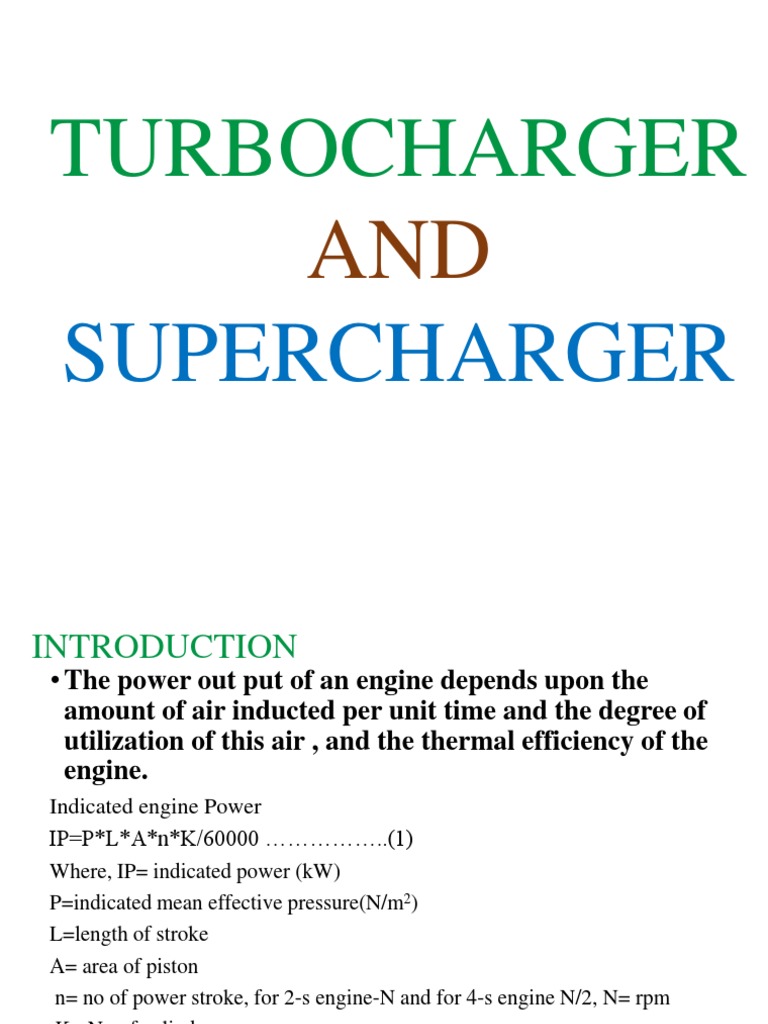 Turbocharger and Supercharger 2 PDF Turbocharger Internal
