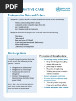Post-Operative Care Checklist Guide | PDF