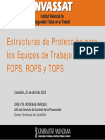 Protecciones FOPS, ROPS y TOPS para equipos móviles de trabajo