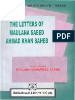 The Letters of Maulana Saeed Ahmad Khan Saheb PDF