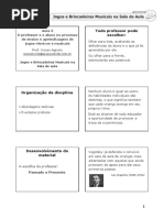 O Professor e o Aluno No Processo de Ensino e Aprendizagem de Jogos Rítmicos e Musicais SLIDES