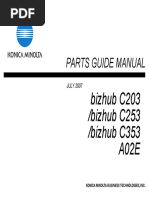 Parts Guide Manual: Bizhub C203 /bizhub C253 /bizhub C353 A02E