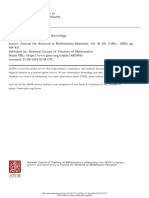 National Council of Teachers of Mathematics Journal For Research in Mathematics Education