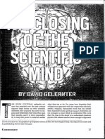 DCH 140100 Mag Commentary David Gelernter The Closing of The Scientific Mind Science Humanitarianism Robotics