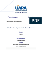 Planificación y Organización de Nuevas Empresas Tarea 1