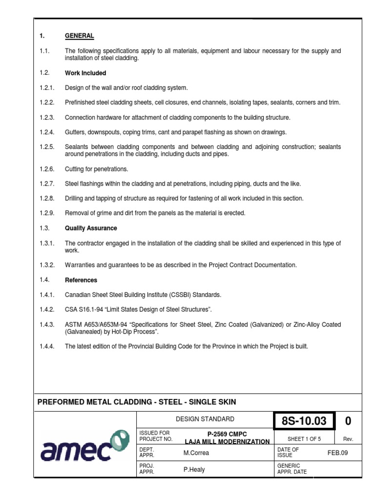 Specification for the Design, Materials, and Installation of ...