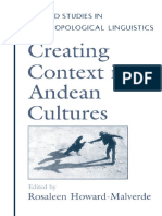 (Rosaleen Howard-Malverde) Creating Context in and