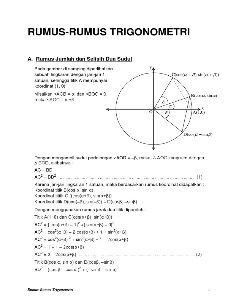 01Rumus Jumlah Dan Selisih Dua Sudut