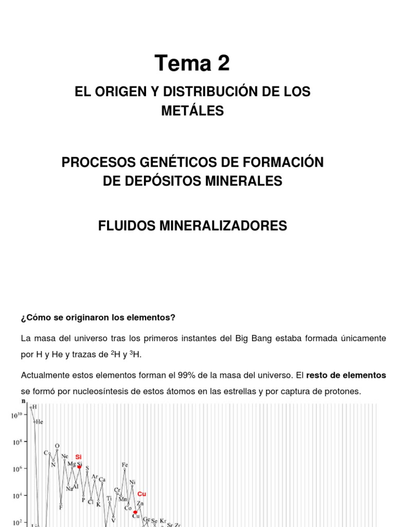 Origen y Distribución de Metales en la Tierra | PDF | Magma | Roca ...
