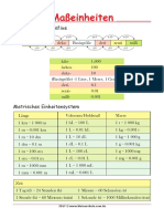 Lernposter Metrische System Einheiten