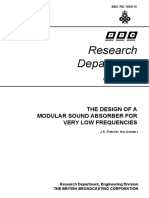 Research Department: The Design of A Modular Sound Absorber For Very Low Frequencies