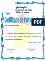 Certificado de Participacion