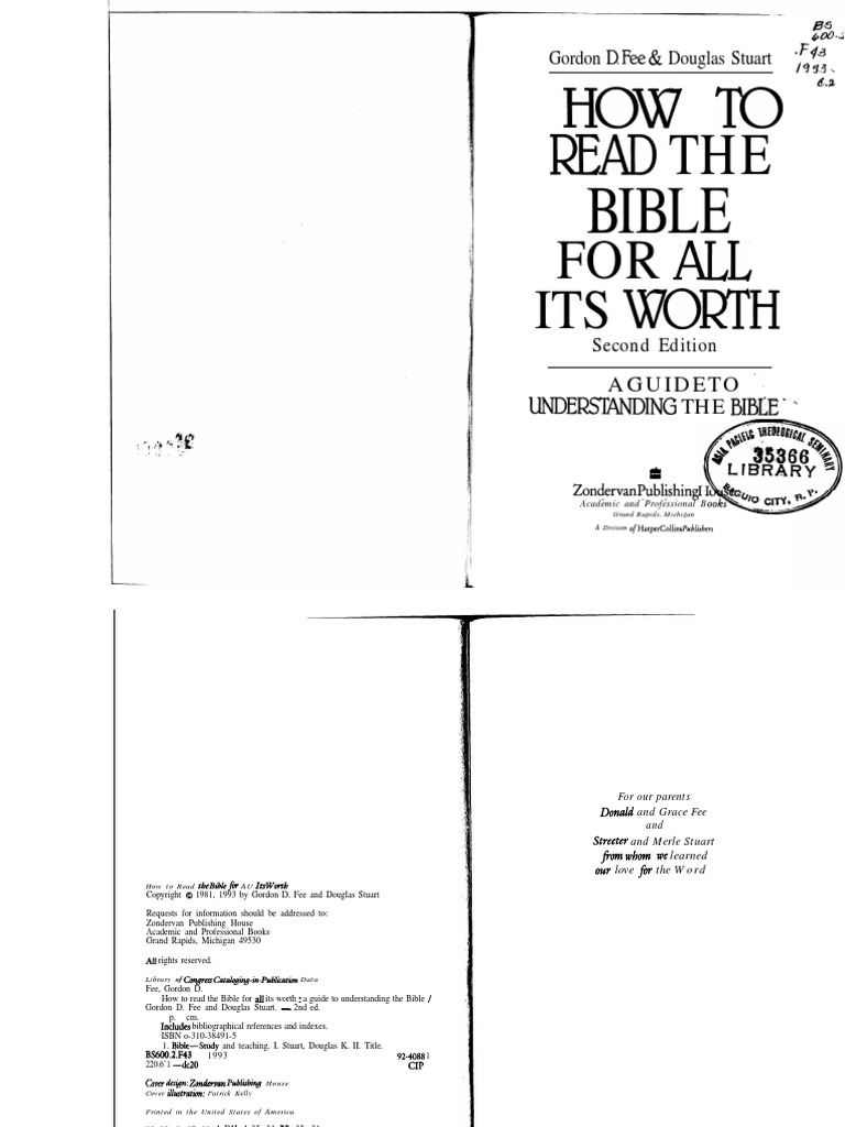 Fee and Stuart How To Read The Bible PDF | PDF | Exegesis | Bible