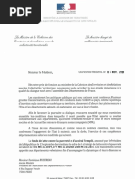 Courrier de Jacqueline Gourault et Sébastien Lecornu, à Dominique Bussereau