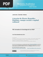 A Teoria de Pierre Bourdieu Habitus Campo Social Capital Cultural