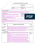 Student Teaching Edtpa Lesson Plan Template