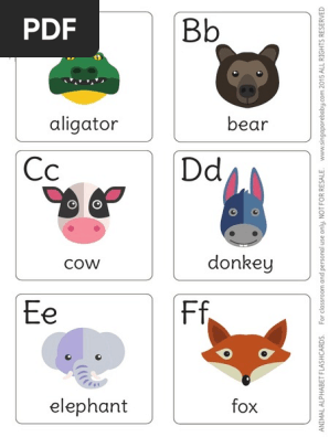 Animal Alphabet Flashcards