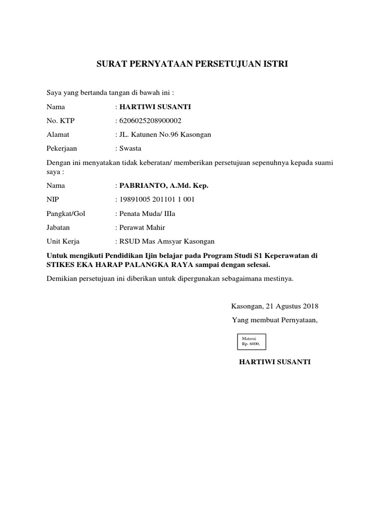 Surat Izin Belajar Suami Istri Pdf