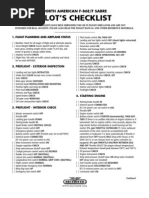 F-86E&F Pilot's Checklist