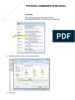 MS Excel Basic Command PDF
