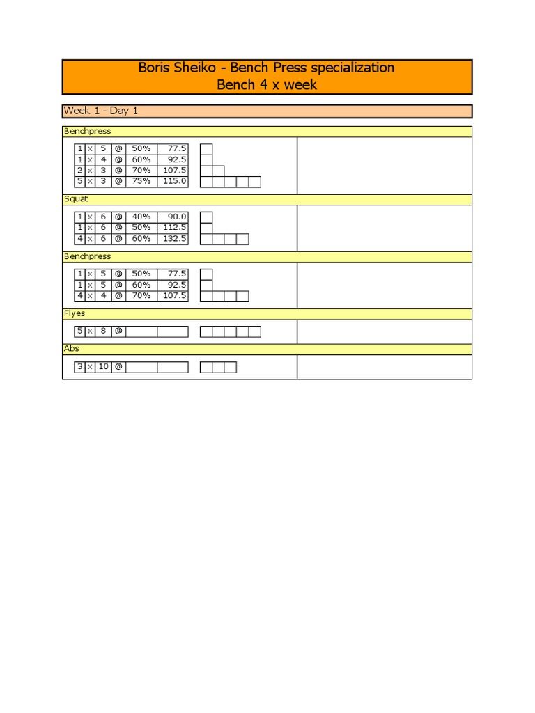 Sheiko All Programs | PDF | Physical Exercise | Individual Sports