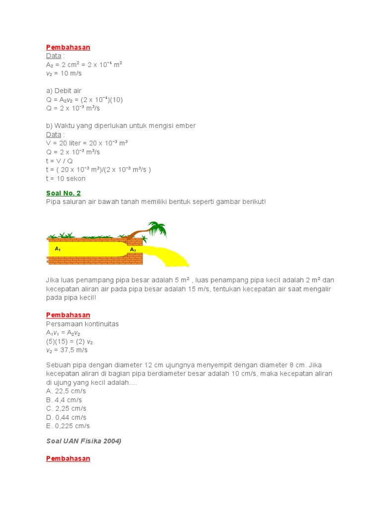 Pembahasan Soal Kontinuitas