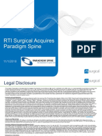 RTI Surgical Acquires Paradigm Spine