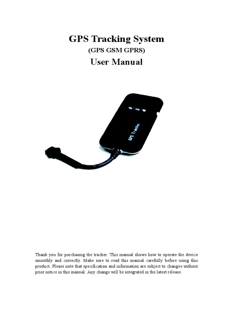 TK110 GPS Tracker User Manual | PDF | General Packet Radio Service ...