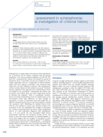 Improving Risk Assessment in Schizophrenia Epidemiological Investigation of Criminal History Factors