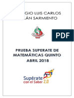 Prueba Supérate Quinto Abril 2018