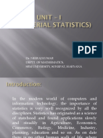 Statistics Applications in Industry and Commerce