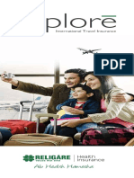 Explore (Travel Insurance Product) Brochure