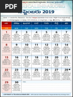 Telangana Telugu Calendar 2019 September