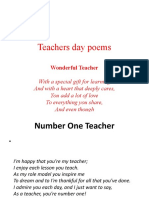 Poems About Teachers