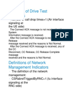 Definition of Drive Test Indicators