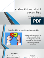 Autodezvăluirea - Tehnică de Consiliere