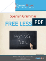 Por vs. para Teacher Lesson Guide