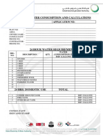 Water Consumption Calculation Sheet Dewa