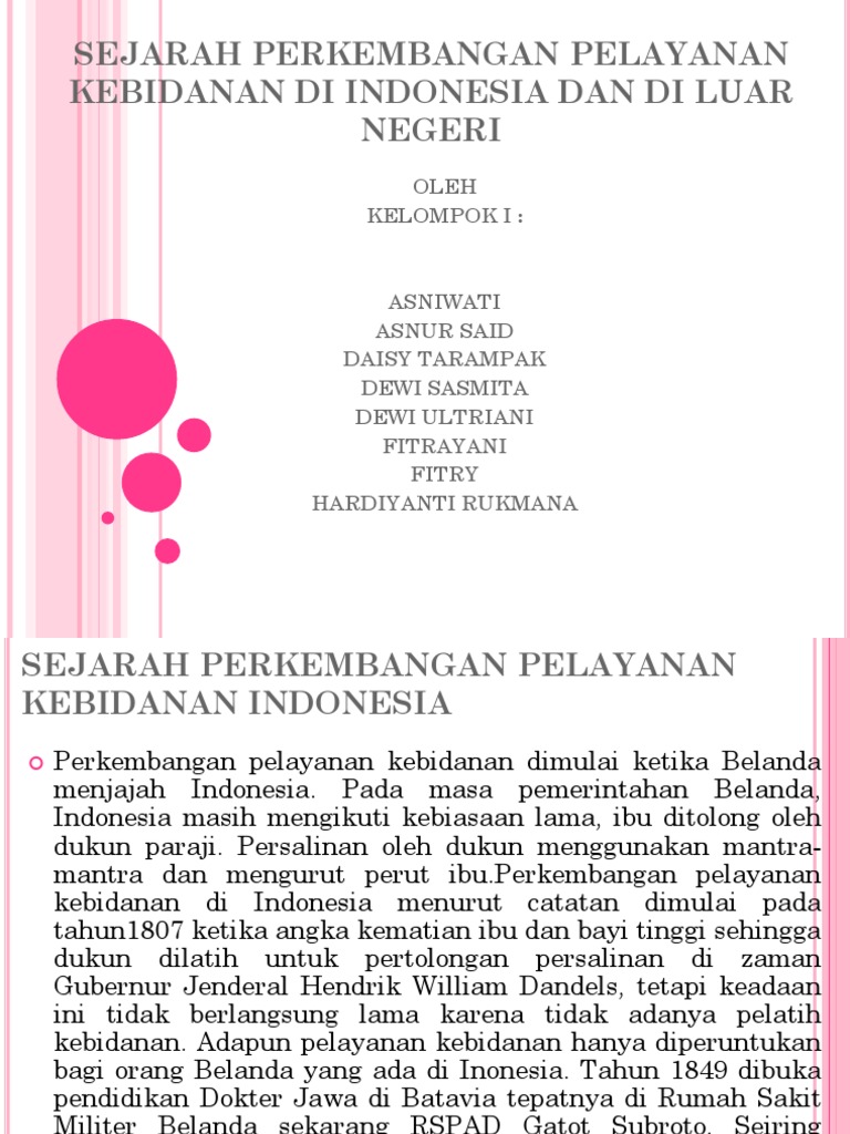SEJARAH PERKEMBANGAN PELAYANAN KEBIDANAN DI INDONESIA DAN LUAR NEGERI.pptx
