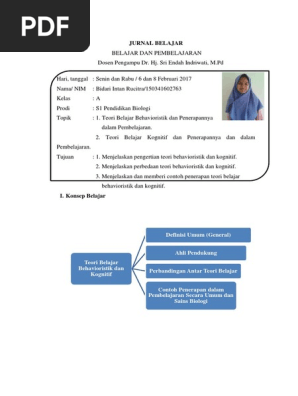 Contoh Jurnal Belajar Pdf
