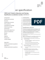 Qualification Specification: CIEH Level 3 Award in Education and Training Qualification Accreditation Number: 600/9634/2