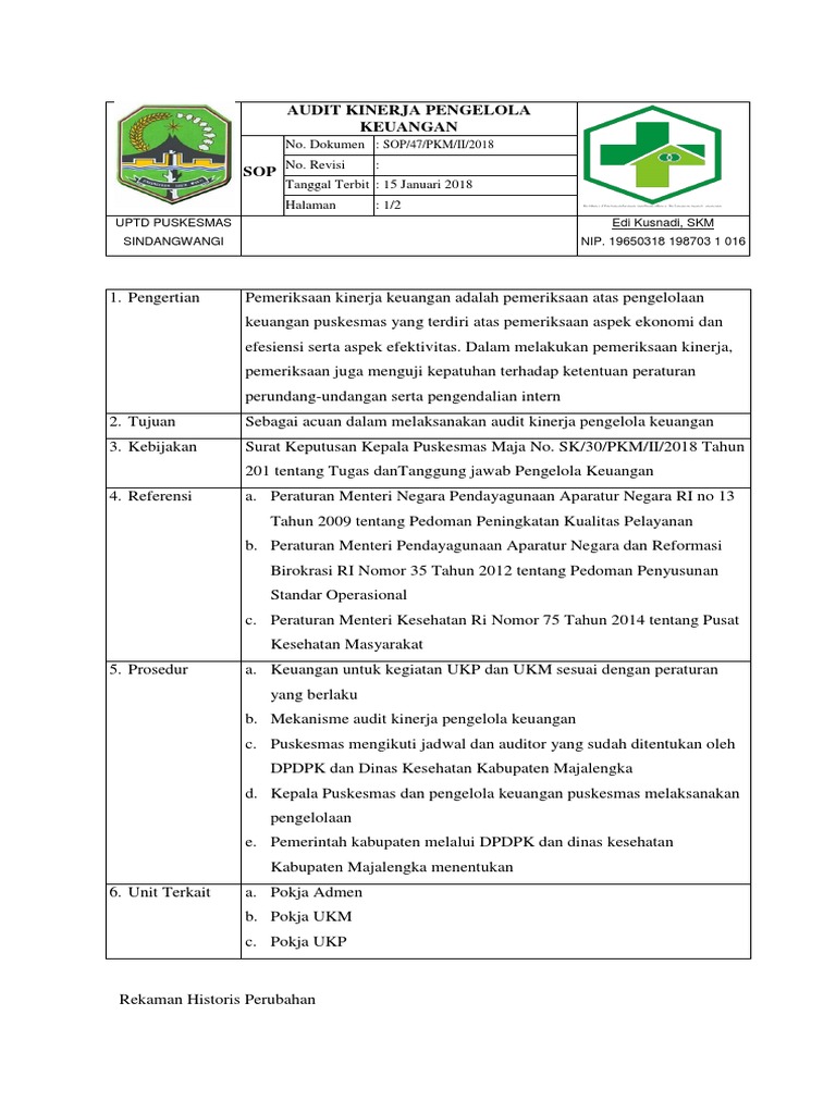 SOP AUDIT KINERJA PENGELOLA KEUANGAN.docx