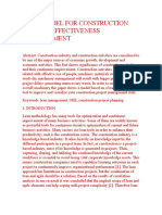 Lean Model For Construction Project Effectiveness Measurement