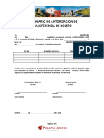 Formulario de Autorizacion de Transferencia de Boleto