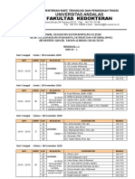 Jadwal KK Blok 2.3 - 2018