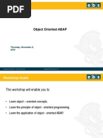 Object Oriented ABAP: Thursday, November 8, 2018