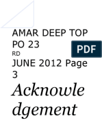 Amar Deep Top PO 23 JUNE 2012 Page 3: Acknowle Dgement