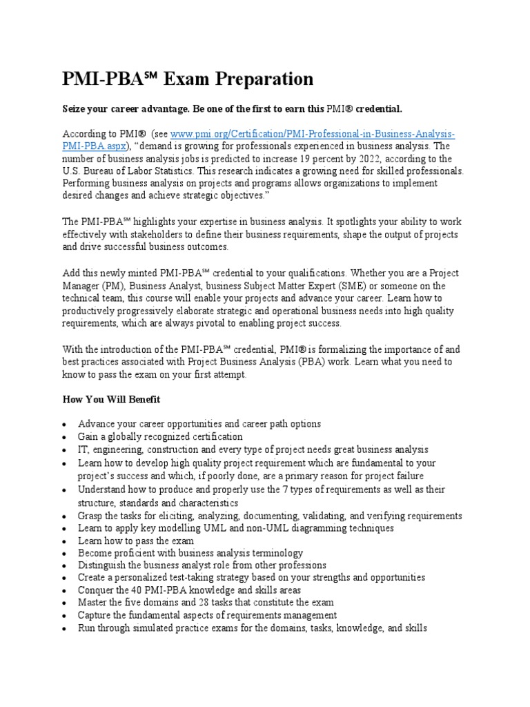 PMI-PBA Dumps | Maxtic